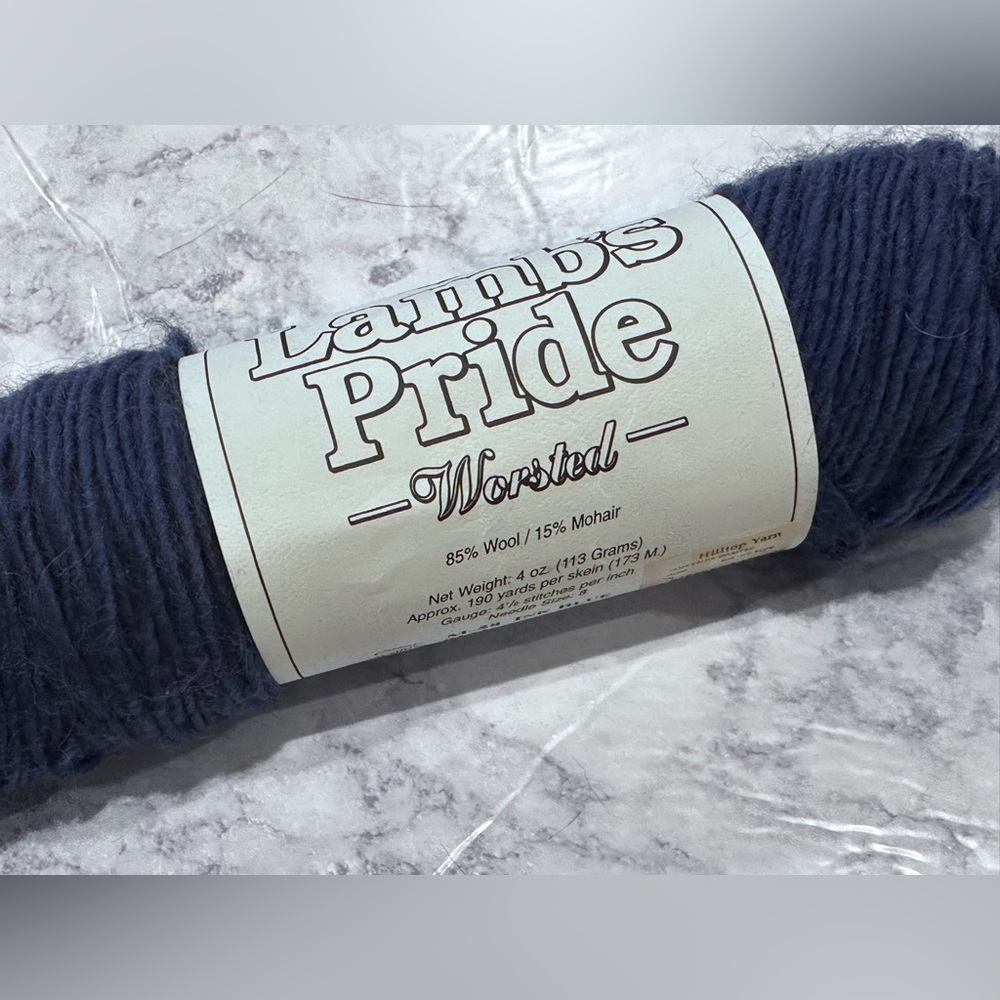 New Brown Sheep Company Lamb’s Pride Worsted Weight Yarn In Ink Blue Wool/Mohair